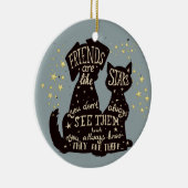 美しい友人は星の引用文のようです セラミックオーナメント (右)