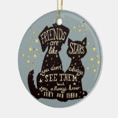 美しい友人は星の引用文のようです セラミックオーナメント (左)