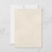 美しい反射アイボリーまたは白結婚バラ 出欠カード (裏面)