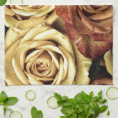 美しい古いバラ キッチンタオル (折り畳み)