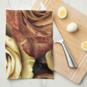 美しい古いバラ キッチンタオル (四つ折り)