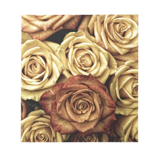 美しい古いバラ ノートパッド (正面)