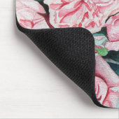 美しい古いピンクのバラのコンピュータマウスパッド マウスパッド (コーナー)