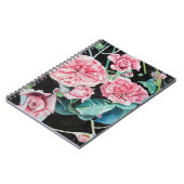 美しい古いピンクのバラのノート空白のブック ノートブック (左側)