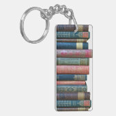 美しい古いヴィンテージの本、本の棘 キーホルダー (正面左)