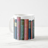 美しい古いヴィンテージの本、本の棘 コーヒーマグカップ (正面左)