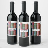 美しい古いヴィンテージの本、本の棘 ワインラベル (ボトル)