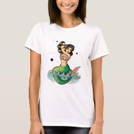 美しい古い学校の人魚 Tシャツ