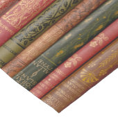 美しい古い本の棘(セージ、ベージュ、バラ) ショートテーブルランナー (コーナー)