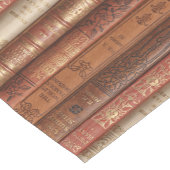 美しい古い本の棘(ベージュ&アイボリー) ショートテーブルランナー (コーナー)