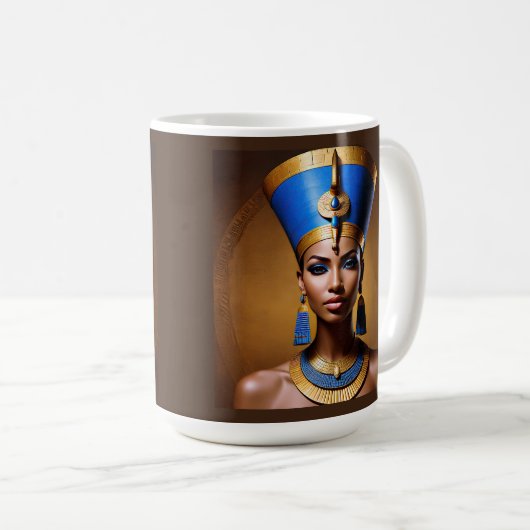 美しい古代アフリカの女王 コーヒーマグカップ (正面右)