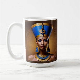 美しい古代アフリカの女王 コーヒーマグカップ