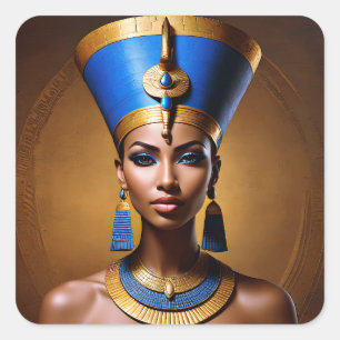美しい古代アフリカの女王 スクエアシール