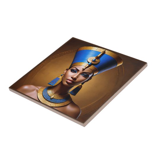 美しい古代アフリカの女王 タイル (側面)