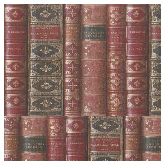 美しい古書  ファブリック (クローズアップ)