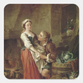 美しい台所のメイド スクエアシール (正面)