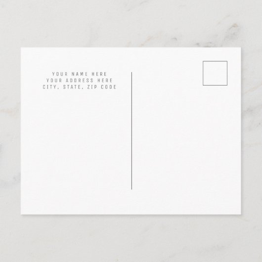 美しい台本の写真の卒業発表 案内ポストカード (裏面)