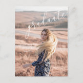 美しい台本の写真の卒業発表 案内ポストカード (正面)