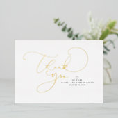 美しい台本の御夫妻に感謝結婚する 箔招待状 (立ち正面)