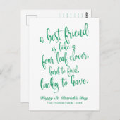 美しい台本アイルランド語の諺セントパトリックの日 ポストカード (正面/裏面)