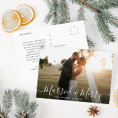 美しい台本結婚休日の発表 ポストカード