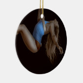 美しい吊り下げ絹のパフォーマー セラミックオーナメント (右)