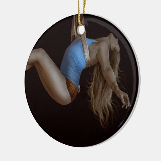 美しい吊り下げ絹のパフォーマー セラミックオーナメント (左)