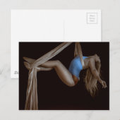 美しい吊り下げ絹のパフォーマー ポストカード (正面/裏面)