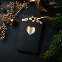 美しい名ブライダルハート感謝していセピア金ゴールドメタリック