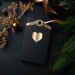 美しい名ブライダルハート感謝していセピア金ゴールドメタリック ハートシール