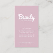 美しい名刺ウィズガール顔 名刺 (裏面)