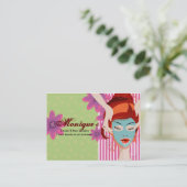 美しい名刺化粧美しいサロンカード 名刺 (スタンド正面)