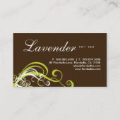 美しい名刺渦モダンネイルサロン緑 名刺 (裏面)