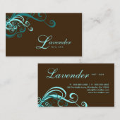 美しい名刺渦モダンネイルサロン青 名刺 (正面/裏面)