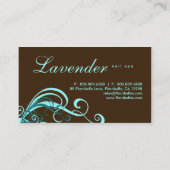 美しい名刺渦モダンネイルサロン青 名刺 (裏面)