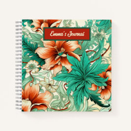 美しい名前をカスタムするフローラ ノートブック