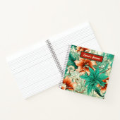 美しい名前をカスタムするフローラ ノートブック (内部)