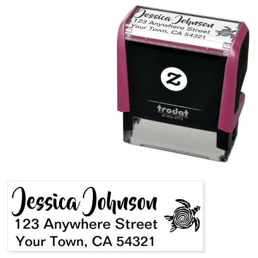 美しい名前をカスタムする差出人住所カメ セルフインキングスタンプ (インサイチュ)