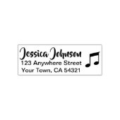 美しい名前をカスタムする差出人住所ミュージックノート セルフインキングスタンプ (デザイン)