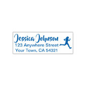 美しい名前をカスタムする差出人住所ランナー セルフインキングスタンプ (デザイン)