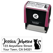 美しい名前をカスタムする差出人住所猫 セルフインキングスタンプ (インサイチュ)