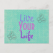 美しい名言 バタフライとポルカドット ポストカード (正面)