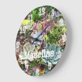 美しい吸汁植物 ラージ壁時計 (傾斜)