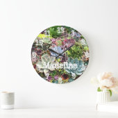 美しい吸汁植物 ラージ壁時計 (ホーム)