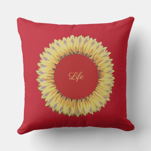 美しい命のひまわり クッション (裏面)