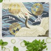 美しい和柄デザイン キッチンタオル (折り畳み)