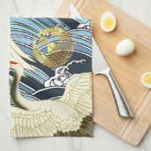 美しい和柄デザイン キッチンタオル (四つ折り)