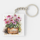 美しい咲くシオンの花 キーホルダー (裏面)