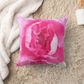 美しい咲くピンクのシャクヤク クッション (ブランケット)