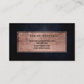 美しい唇のバラ金ゴールド 名刺 (裏面)